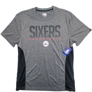 Philadelphia 76ers Basketball NBA T-Shirt Mens XL Gray Short Sleeve Athletic NWT